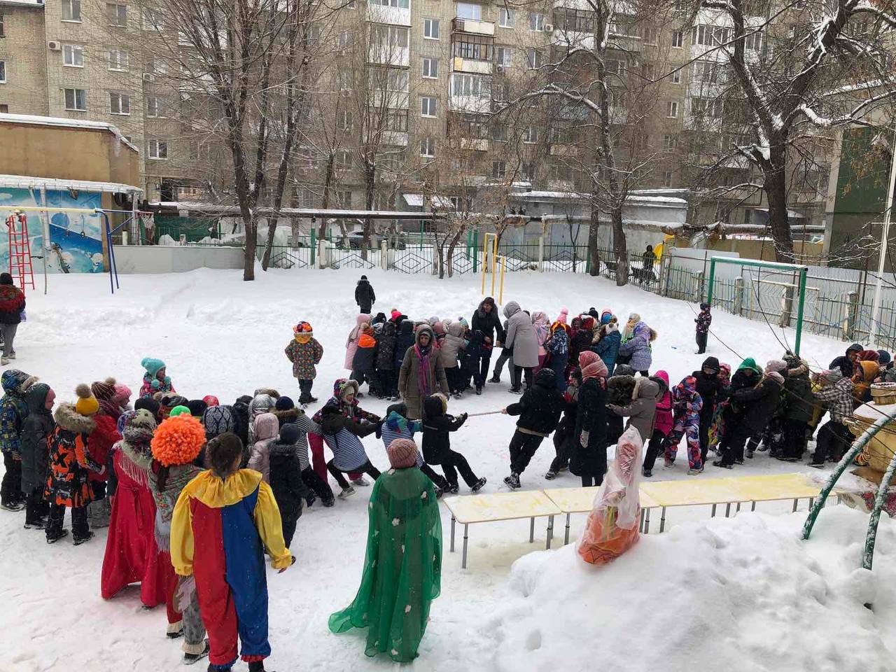 Празднование Масленицы.